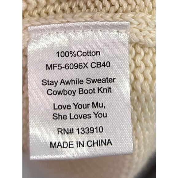 Show Me Your Mumu Stay Awhile Sweater in Cowboy Boot Knit 1X - Picture 5 of 6